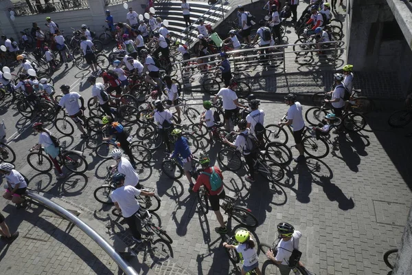 Corrida Bicicleta Popular Bilbau — Fotografia de Stock