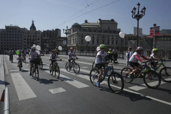 Carrera Bicicletas Popular Bilbao — Foto de Stock