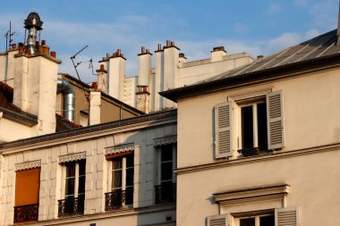 Paris şehrinin mimarisi.