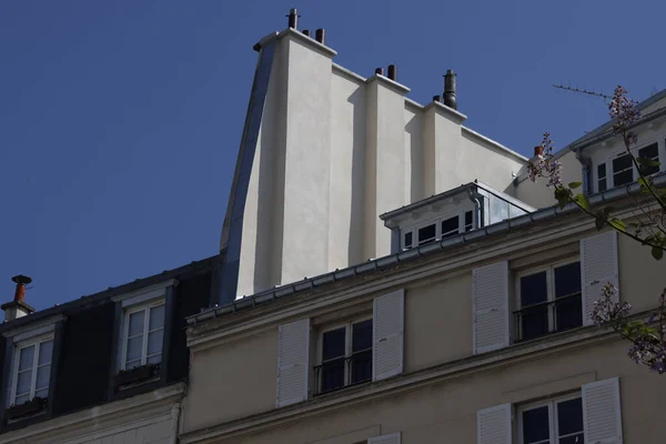 Fachada Edifício Apartamentos Clássico Paris — Fotografia de Stock