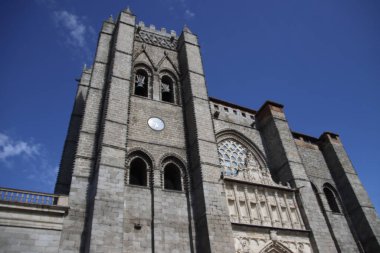 Avila, İspanya şehir merkezinde mimarlık