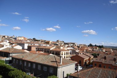 Avila, İspanya şehir merkezinde mimarlık