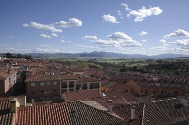 Avila, İspanya şehir merkezinde mimarlık