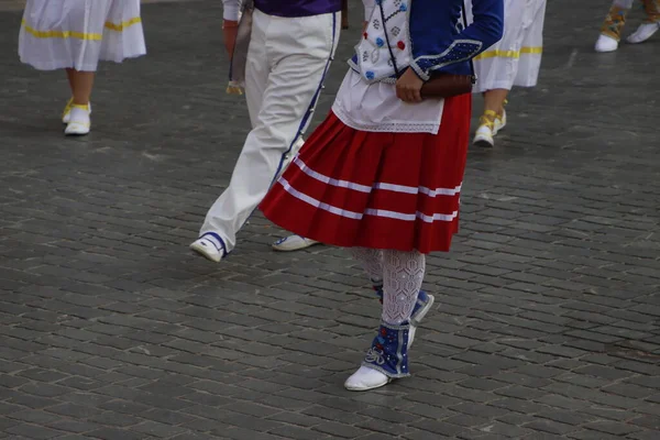 Basque Dance Folk Street Festival – stockfoto