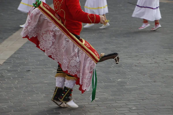Baskijski Taniec Folk Street Festival — Zdjęcie stockowe