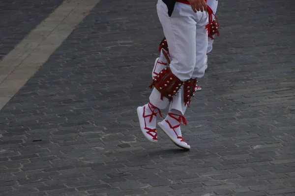 Basque Folk Street Dance Festival — 图库照片