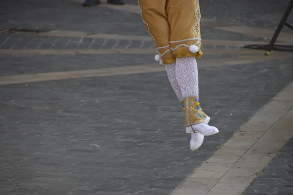 Basque Folk Street Dance Festival — 图库照片