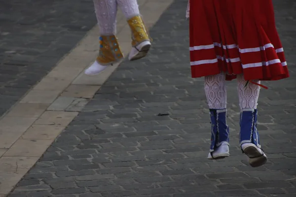 Basque Folk Street Dance Festival — 图库照片