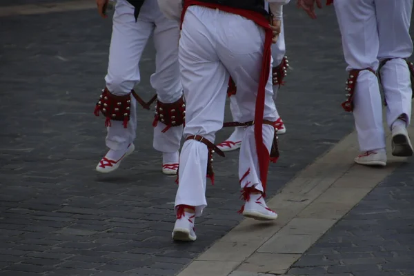 Basque Folk Street Dance Festival — Stockfoto