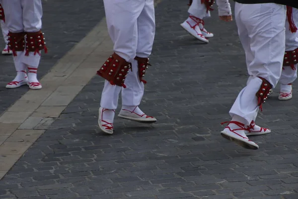 Basque Folk Street Dance Festival — Zdjęcie stockowe