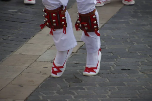 Basque Folk Street Dance Festival — Zdjęcie stockowe