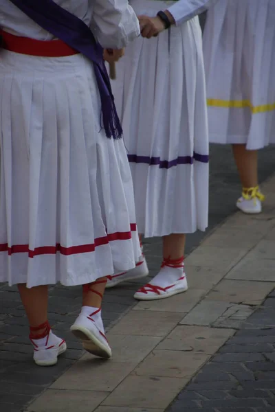 Basque Folk Street Dance Festival — Stock Photo, Image