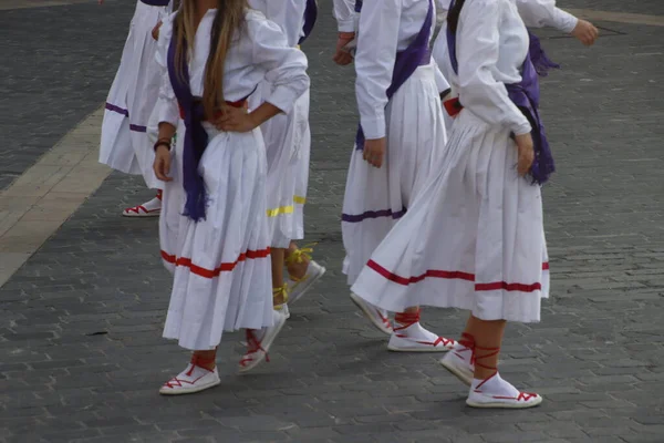 Basque Folk Street Dance Festival — Stock Photo, Image