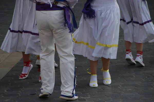 Basque Folk Street Dance Festival — Fotografia de Stock