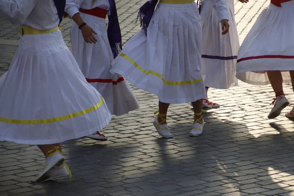 Bask Dansı Sokak Festivali — Stok fotoğraf