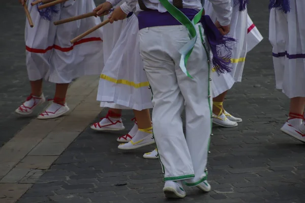Bask Halk Dansı Festivali — Stok fotoğraf