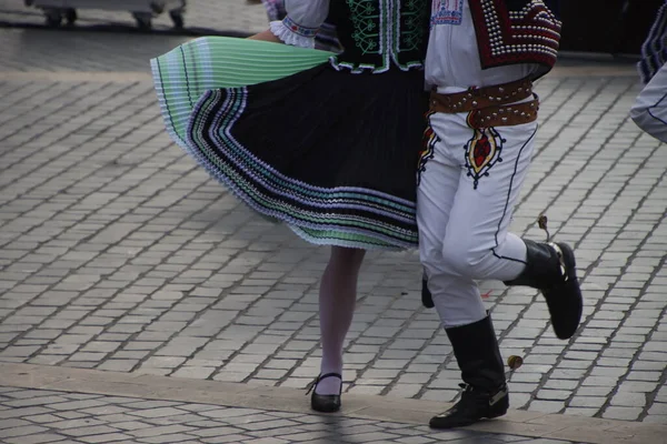 Slovak Folk Dance Exhibition Street — Stock Photo, Image