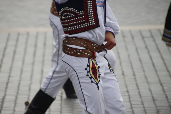 Slovakiska Folkdans Utställning Gatan — Stockfoto