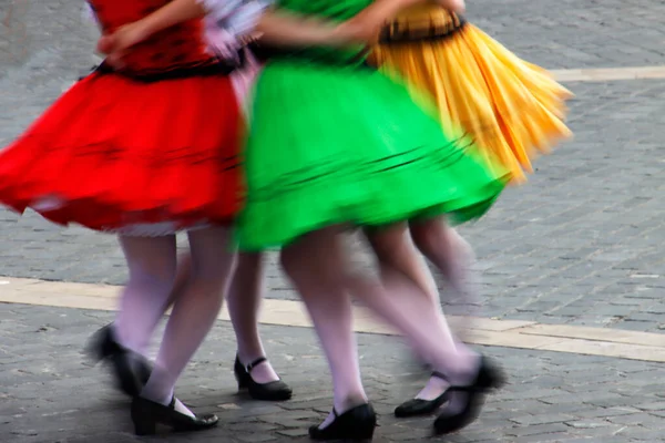 Taniec Ludowy Słowacji Ulicy — Zdjęcie stockowe