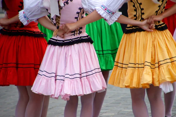 Народний Танець Словаччини Вулиці — стокове фото