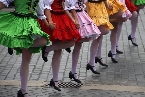 Danza Folclórica Eslovaquia Calle — Foto de Stock