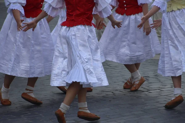 Slovenská Lidová Tanečnice Během Představení — Stock fotografie