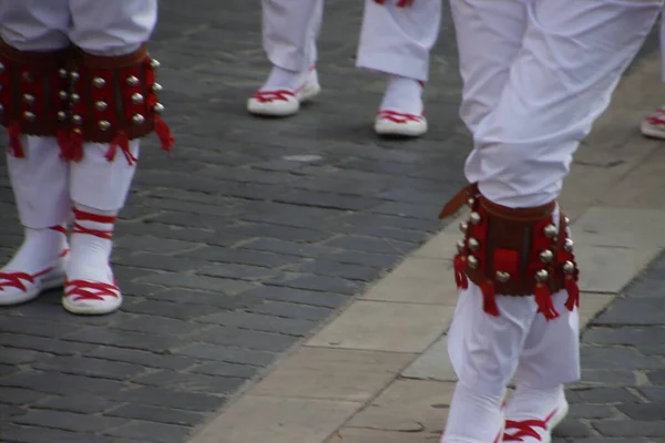 Basque Folk Dance Street Festival — Stock Photo, Image