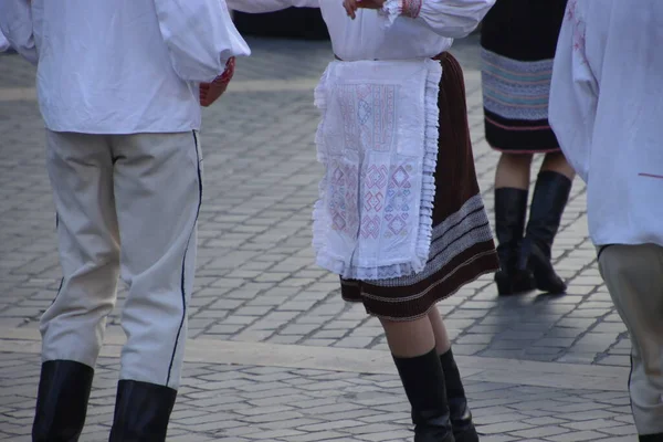 Словацкий Танец Открытом Воздухе — стоковое фото