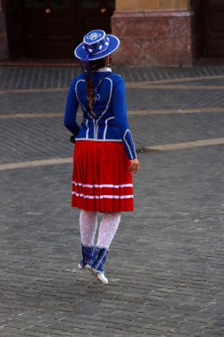 Basque folk dance in the street