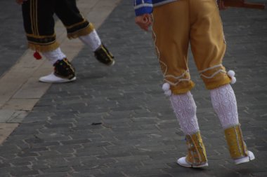 Basque folk dance in the street