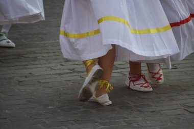 Basque folk dance in the street