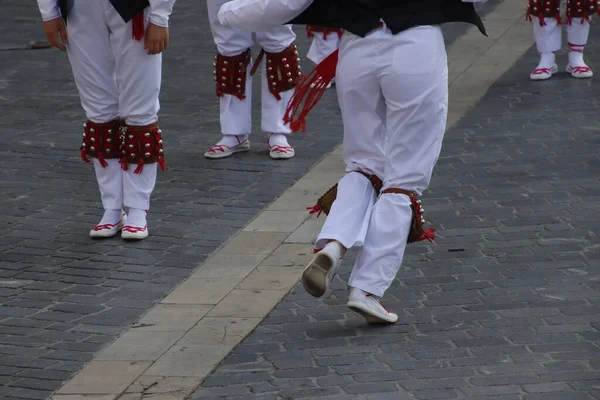 Basque Folk Dance Street — Stock fotografie