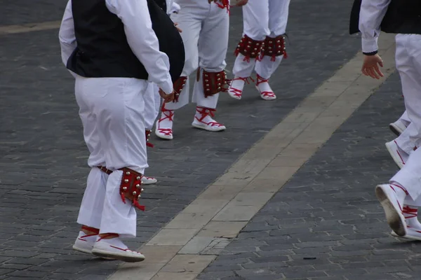 Basque Folk Dance Street — 스톡 사진