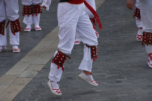 Basque Folk Dance Street — Stock Fotó
