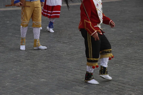 Basque Folk Dance Street — Fotografia de Stock