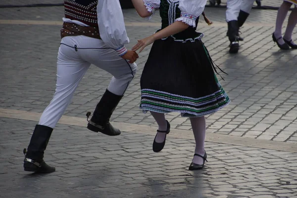 Exposição Dança Folclórica Eslovaca Rua — Fotografia de Stock