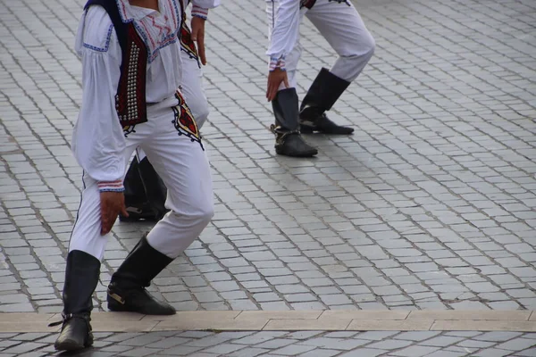 Slovakiska Folkdans Utställning Gatan — Stockfoto