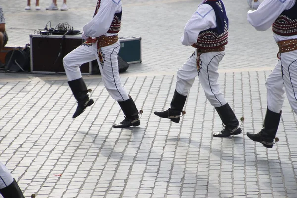 Exhibición Danza Folclórica Eslovaca Calle — Foto de Stock