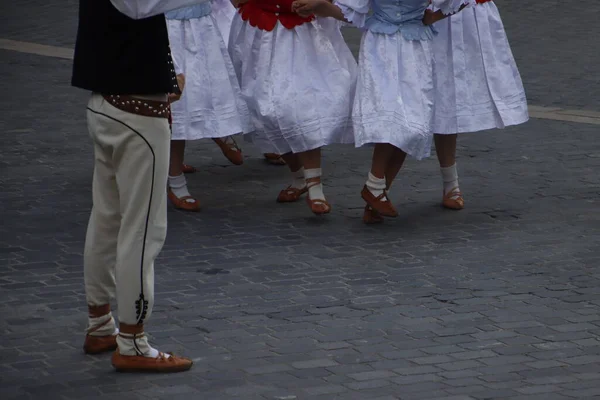 Sokakta Slovak Halk Dansları Sergisi — Stok fotoğraf