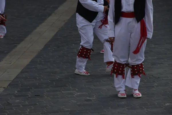 Danza Tradizionale Basca Festival Strada — Foto Stock