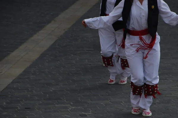 Dança Tradicional Basca Festival Rua — Fotografia de Stock