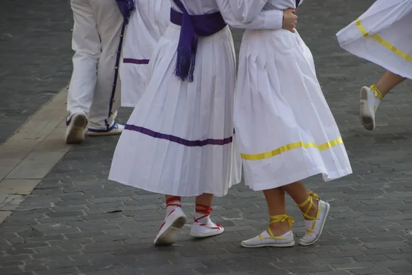 Danza Tradizionale Basca Festival Strada — Foto Stock