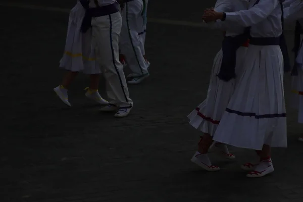 Dança Tradicional Basca Festival Rua — Fotografia de Stock