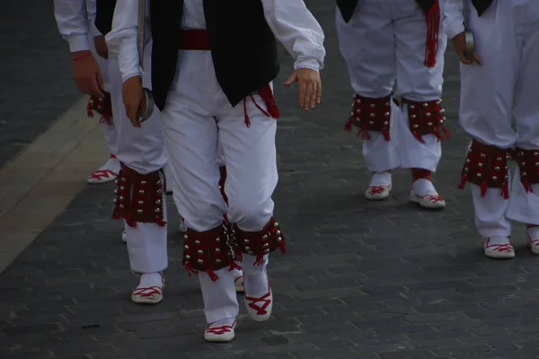 Baskiska Folkdans Utomhus Festival — Stockfoto