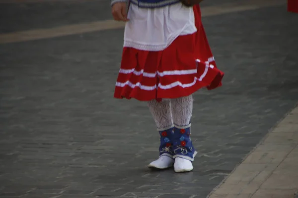 Baskiska Folkdans Utomhus Festival — Stockfoto