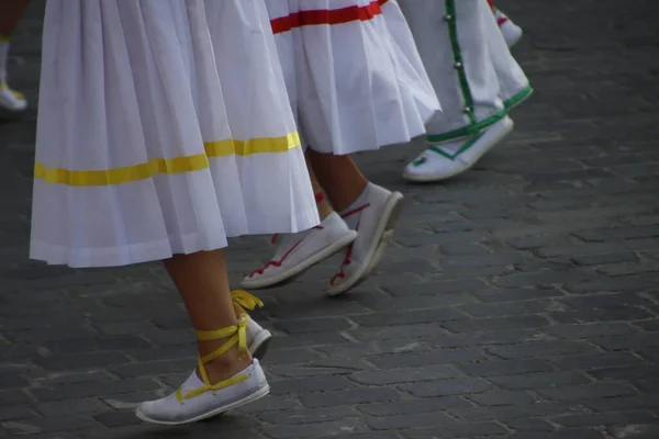 Baskiska Folkdans Utomhus Festival — Stockfoto