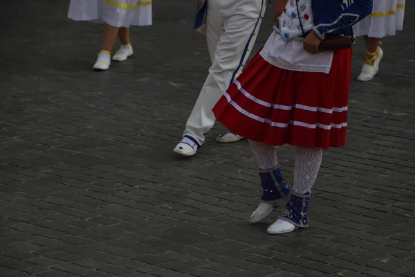 Baskiska Folkdans Utomhus Festival — Stockfoto