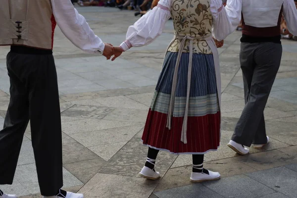 Basque Folk Dance Outdoor Exhibition — Stock Photo, Image