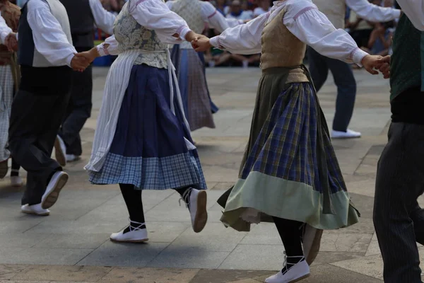 Dança Folclórica Basca Exposição Livre — Fotografia de Stock