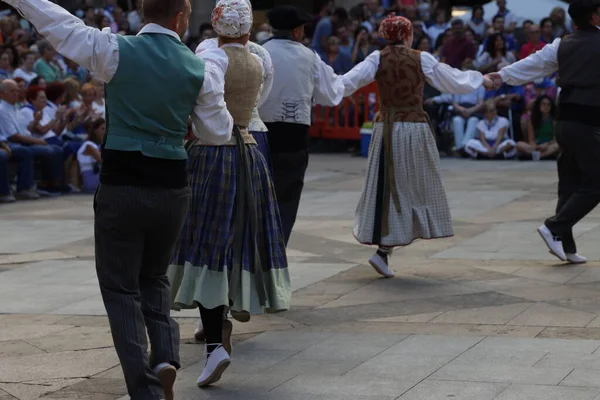 Danse Folklorique Basque Exposition Extérieure — Photo